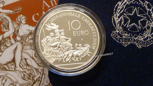 Italia 10 euro argento commemorativa "Annibale Carracci" 2009 Proof