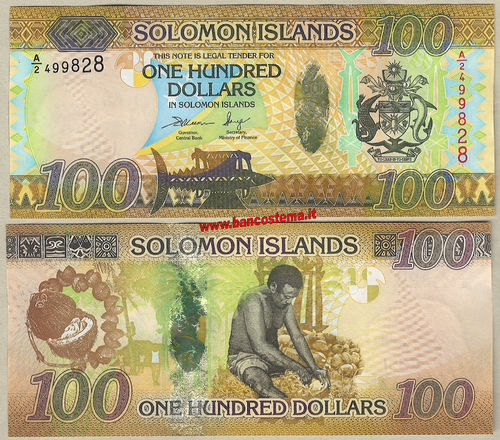 Solomon Islands P36 100 Dollars nd 2015 unc