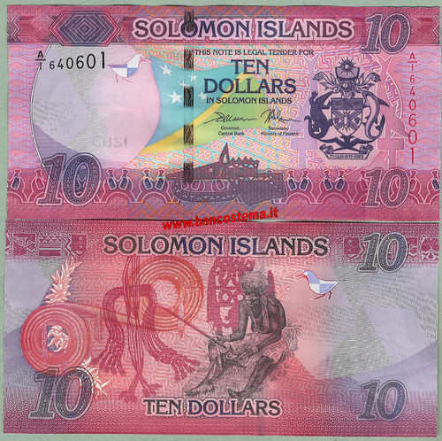 Solomon Islands P33 10 Dollars nd 2017 unc