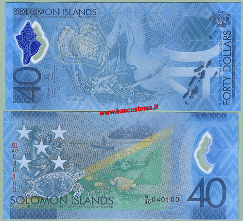 Solomon Islands 40 Dollars commemorativa nd 2018 polymer unc