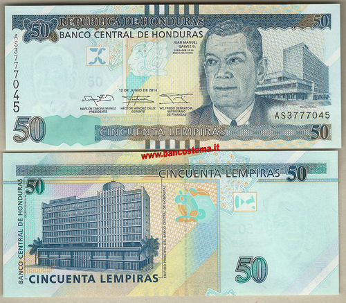 Honduras 50 Lempiras 12.06.2014 (2018) unc