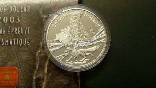 Canada KM450 1 Dollar commemorativa "scoperta cobalto/argento" 2003 proof