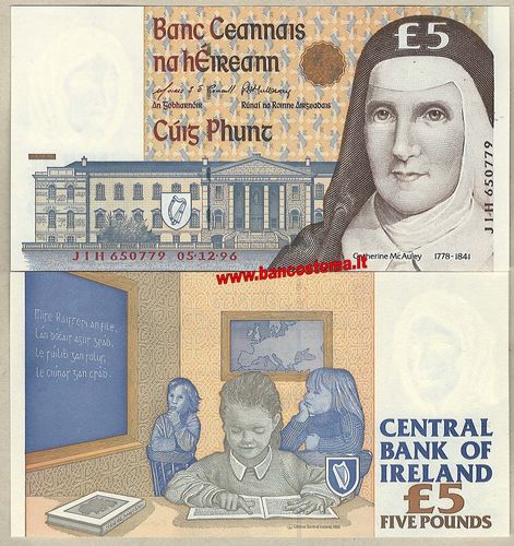 Ireland P75b 5 Pounds 05.12.1996 unc