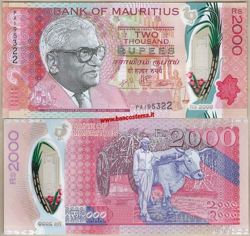 Mauritius 2.000 Rupees 2018 (2019) polymer unc