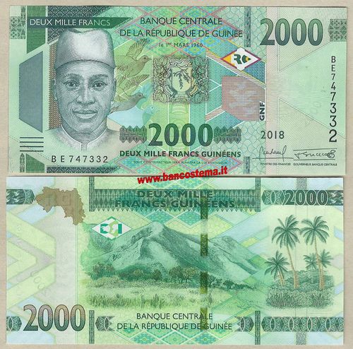 Guinea 2.000 Francs 2018 unc