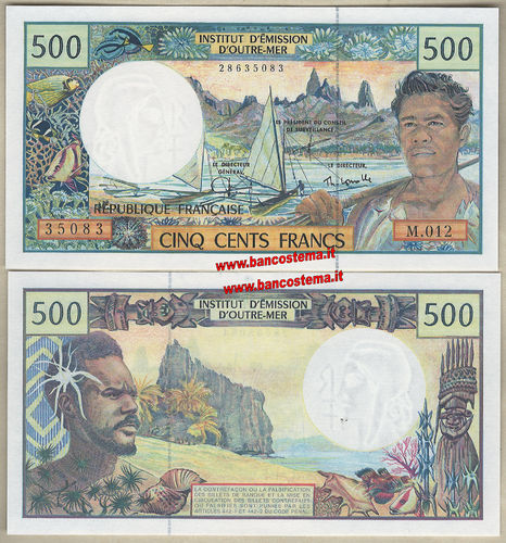 French Pacific Territories P1e 500 Francs nd 1990-2012 unc