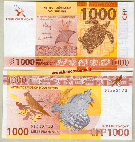 French Pacific Territories P6 1.000 Francs nd 2014 unc