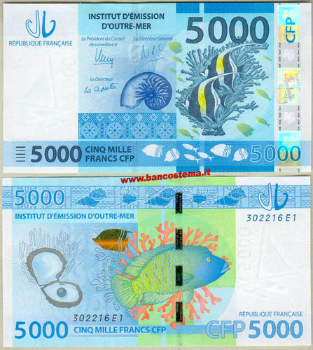French Pacific Territories P7 5.000 Francs nd 2014 unc