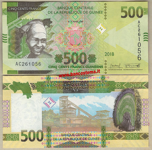 Guinea 500 Francs 2018 unc