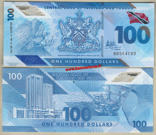 Trinidad and Tobago 100 Dollars polymer nd 2019 unc