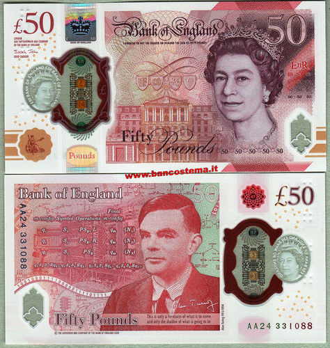 Great Britain 50 pounds nd 2021 polymer unc