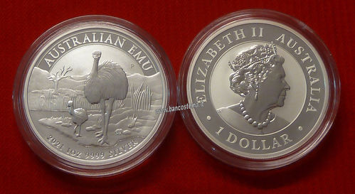 Australia 1 Dollar Emu oncia 2021 unc