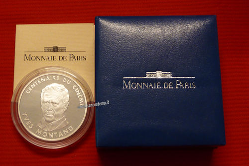 France KM# 1104 100 francs Yves Montant 1995 argento .900 proof