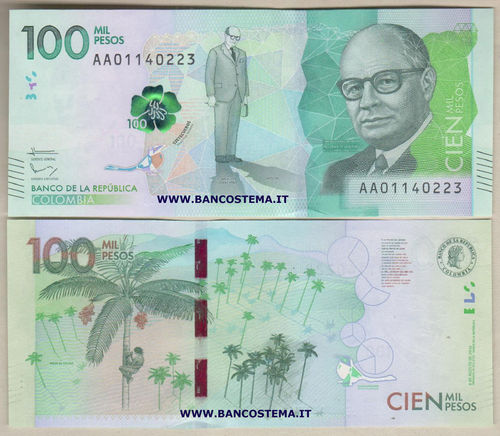 Colombia P463 100.000 Pesos 08.08.2014 (2016) unc