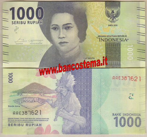 Indonesia P154a 1.000 Rupies 2016 (2017) unc