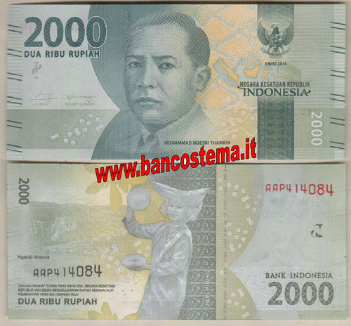 Indonesia 2.000 Rupies 2016 (2017) unc