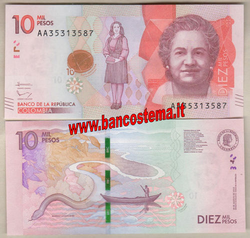 Colombia P460 10.000 Pesos  19.08.2015 (2017) unc