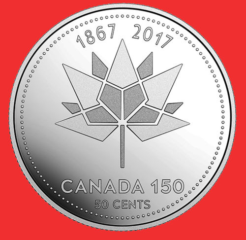Canada 50 Cents 2017  commemorativa "logo 150° anniversario"