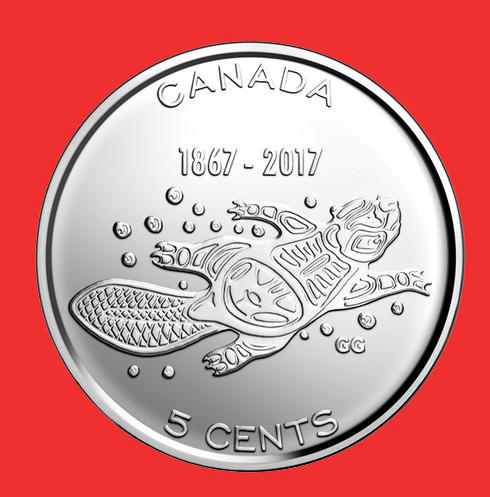 Canada 5 Cents 2017  commemorativa "150° anniversario" FDC