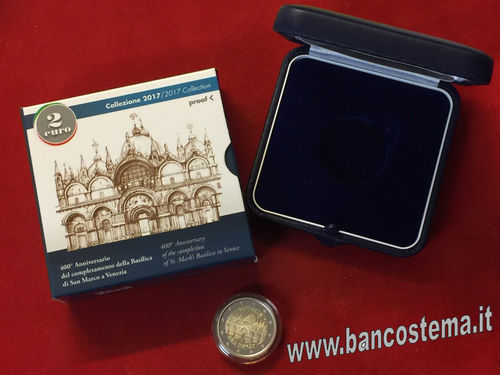 Italia 2 euro  "400 anniversario del completamento della Basilica di San Marco a Venezia" proof 2017