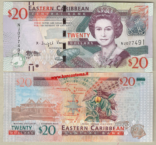 E.C.S - East Caribbean States P53b 20 dollars (2016) unc
