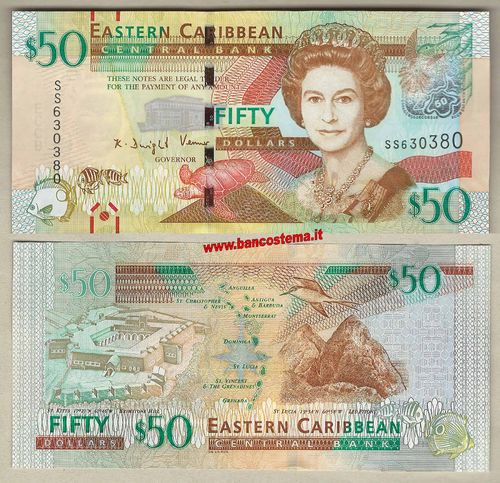 E.C.S - East Caribbean States P54b 50 dollars (2016) unc