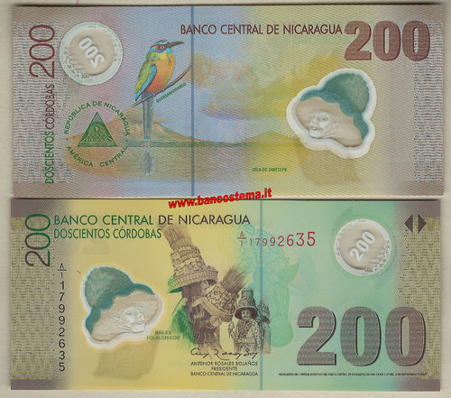 Nicaragua P205b 200 Cordobas (2012) unc