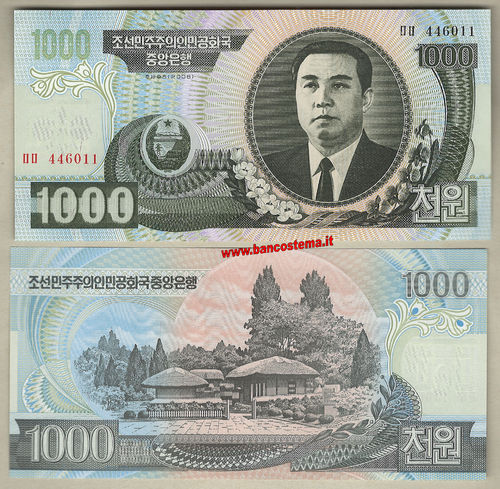 Korea North P45b 1.000 Won 2006 unc