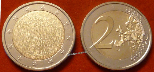 Finlandia 2 euro commemorativo indipendenza finlandese 2017 fdc