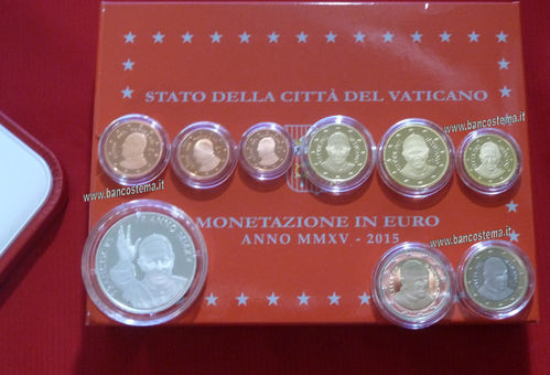 Vaticano serie zecca 2015 Proof con 20 euro argento