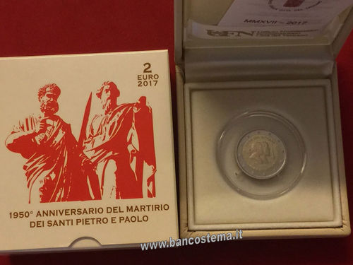 Vaticano 2 euro 2017 proof Commemorativo 1950° anniversario del martirio dei santi Pietro e Paolo