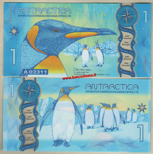 Antartica 1 dollar 1 dicembre 2015 polymer unc