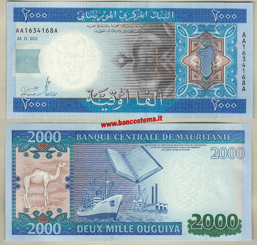 Mauritania P20 2.000 Ouguiya 28.11.2011 unc