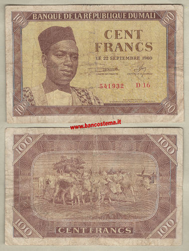 Mali P2 100 Francs 22.9.1960 F