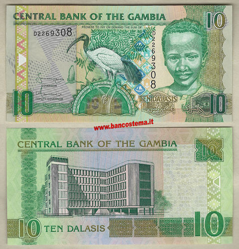 Gambia P26a 10 Dalasis (2006) unc