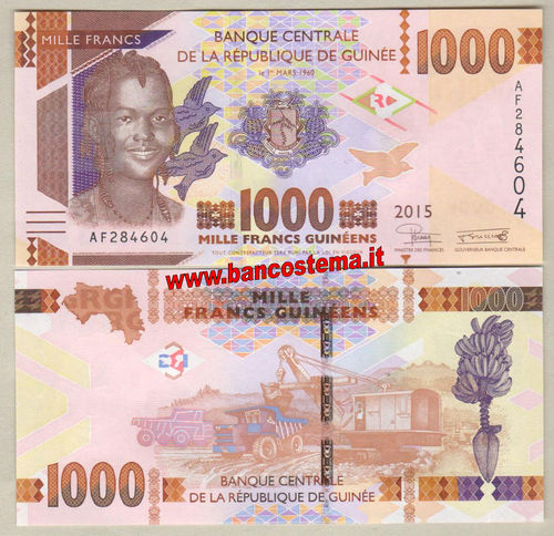 Guinea P48 1.000 Francs 2015 unc