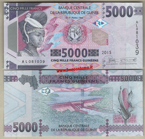Guinea P49 5.000 Francs 2015 unc