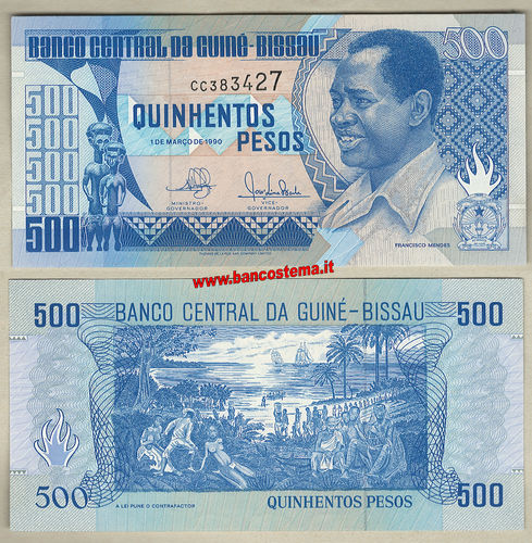 Guinea-Bissau P12 500 Pesos 1.03.1990 unc