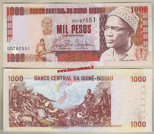 Guinea-Bissau P13b 1.000 Pesos 1.03.1993 unc