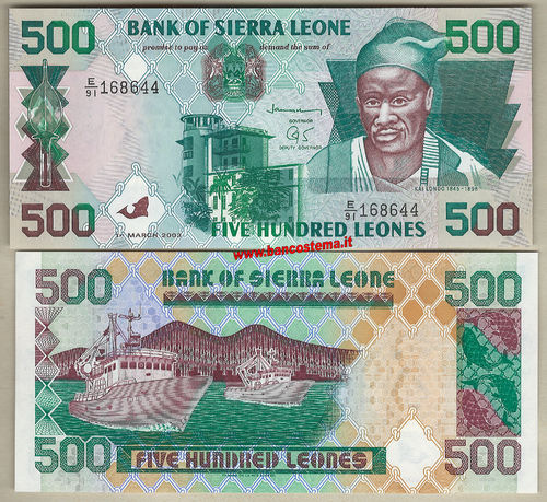 Sierra Leone P23d 500 Leones 01.03.2003 unc