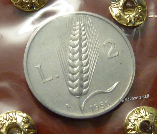 Italia 2 lire "spiga" 1950 FDC