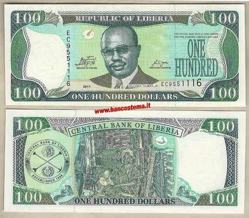 Liberia P30f 100 dollars 2011 unc