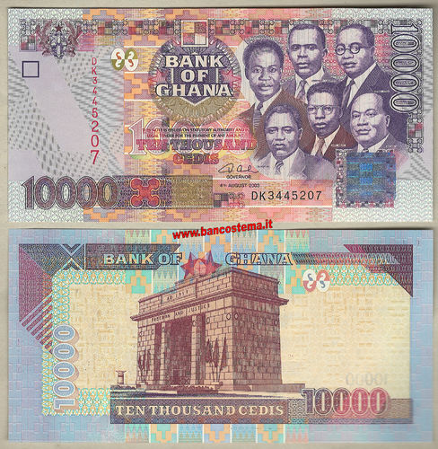 Ghana P35b 10.000 Cedis 04.08.2003 unc