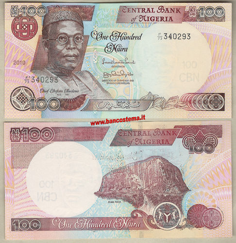 Nigeria P28j 100 Naira 2010 unc