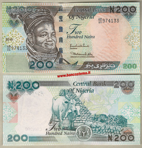 Nigeria P29i 200 Naira 2010 unc
