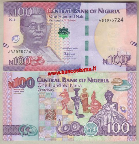 Nigeria P41 100 Naira commemorativa 2014 unc