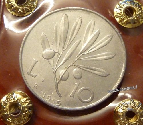 Italia 10 lire "Ulivo" 1949 FDC-