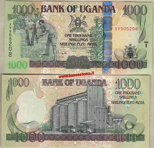 Uganda P43b 1.000 Shillings 2008 unc