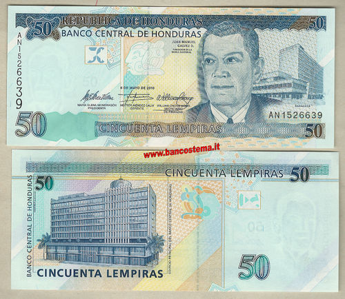 Honduras P94c 50 Lempiras 06.05.2010 (2012) unc