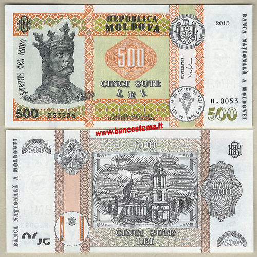 Moldova 500 Lei 2015 unc